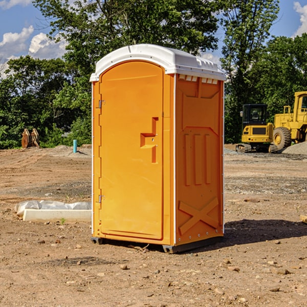 how often are the porta potties cleaned and serviced during a rental period in Sibley County